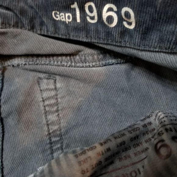 Gap Turquoise skinny fine wale corduroy Stretch jeans Women's size 28 - Picture 7 of 9